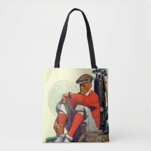 Bolsa Tote O jogador de golfe manteve-se esperar