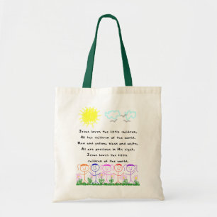 Bolsa Tote O KRW Jesus ama a sacola das crianças pequenas