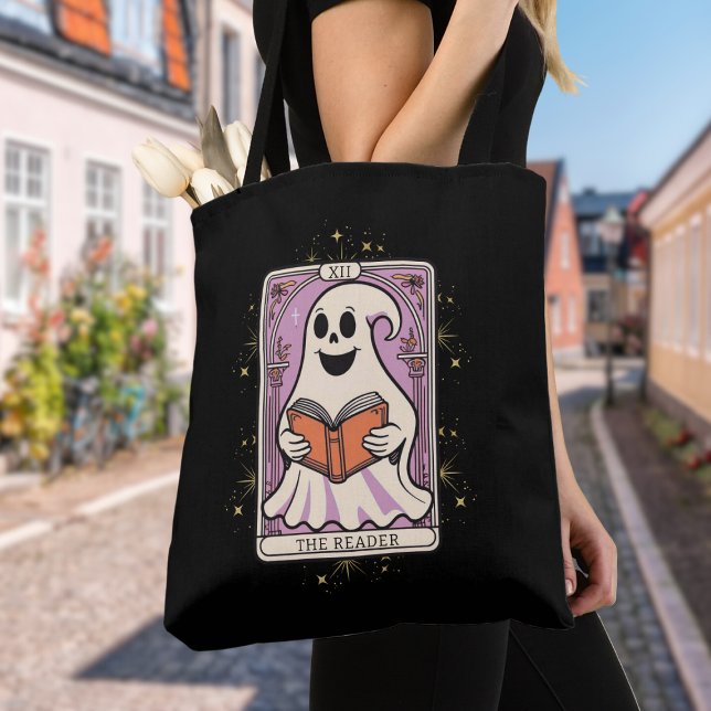Bolsa Tote O Leitor Halloween Tarot (Criador carregado)