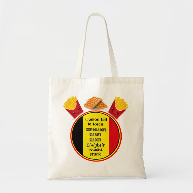 Bolsa Tote "O lema da Bélgica" (Frente)