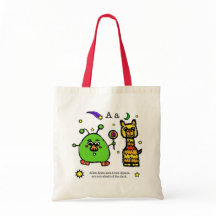 o livro do alfabeto - a letra A - sacola tote
