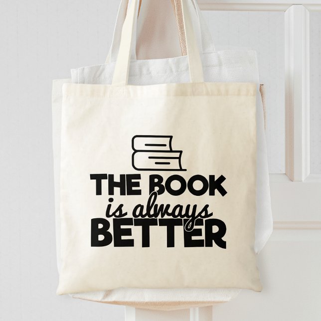 Bolsa Tote O Livro É Sempre Melhor Leitura De Bookworm Dizend (Criador carregado)