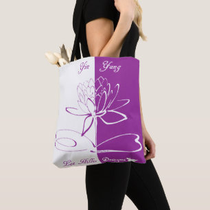 Bolsa Tote O logotipo dos Designs Lee Hiller acentua Violeta