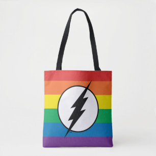 Bolsa Tote O logotipo Flash Rainbow