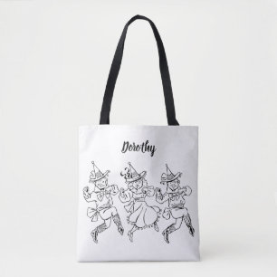 Bolsa Tote O Mágico de Oz Vintage, Lindos Munchkins Dançantes