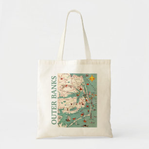 Bolsa Tote O Mapa dos Outer Banks
