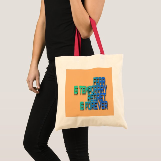 Bolsa Tote o medo é Tote Bag temporário (Frente (produto))
