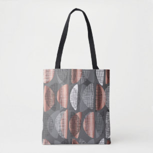 Bolsa Tote O meio século vibe o padrão uniforme do estilo m