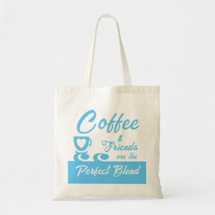 Bolsa Tote O melhor amigo do café azul