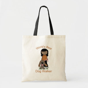 Bolsa Tote O melhor cachorro do mundo caminhando - Afro-ameri