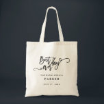 Bolsa Tote O Melhor Dia De Casamento De Tote Bag De Presente<br><div class="desc">O melhor dia do moderno Script personalizado para o casamento.</div>