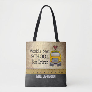Bolsa Tote O melhor motorista de ônibus escolar do mundo Vi