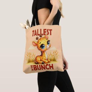 Bolsa Tote O melhor no desenho animado "Boca-Bebê-Cute-Girafa