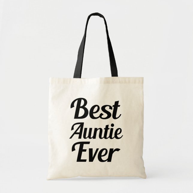 Bolsa Tote O melhor saco engraçado do Auntie Nunca (Frente)