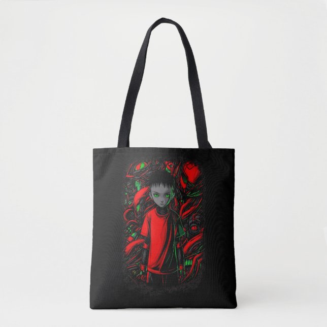 Bolsa Tote O Menino e as Máquinas (Frente)