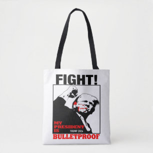 Bolsa Tote O meu Presidente é à prova de bala
