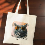 Bolsa Tote O moderno e simples nome e fotografia do som Legal<br><div class="desc">Esta design simples e moderna é composta por uma tipografia moderna e simples de escrita lúdica. Adicionar foto personalizada do seu gato ou gatinho</div>