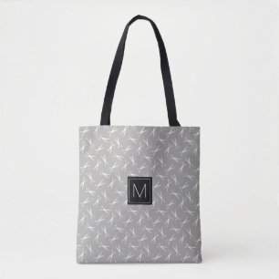 Bolsa Tote O monograma Scissors o teste padrão nas cinzas