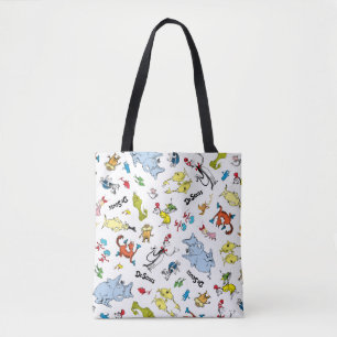 Bolsa Tote O Mundo do Padrão de Dr. Seuss