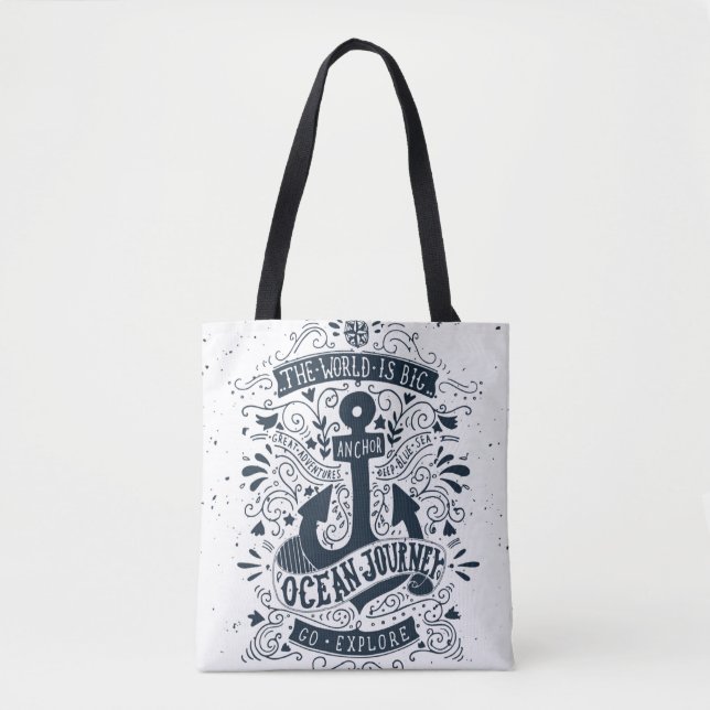 Bolsa Tote O mundo é grande - vá exploram (Frente)