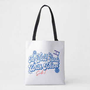 Bolsa Tote O Mundo Está Com Israel, E Israel Também.