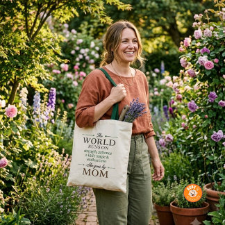 Bolsa Tote O Mundo Funciona Com Amor Ela Se Chama Mamãe Mão V