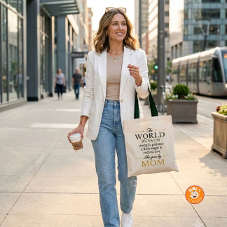 Bolsa Tote O Mundo Funciona Com Amor Ela Se Chama Mamãe Preta