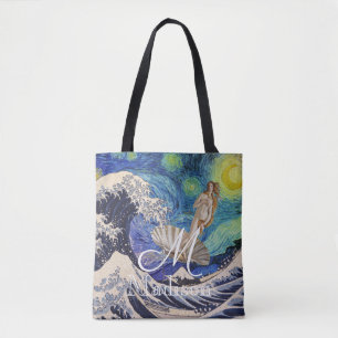 Bolsa Tote O Nascimento de Vênus na Onda Excelente