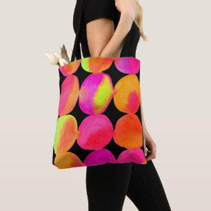 Bolsa Tote O néon da aguarela mancha o pop art