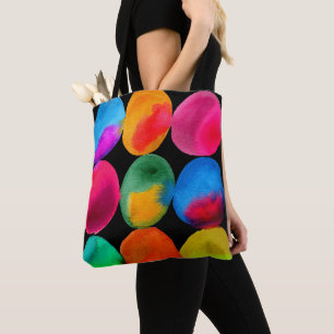 Bolsa Tote O néon da aguarela mancha o pop art