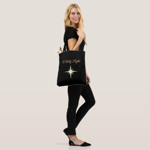 Bolsa Tote Ó Noite Feliz Estrela de Belém Religiosa Elegant
