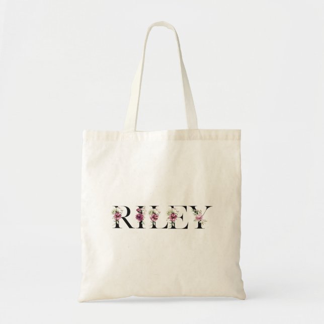 Bolsa Tote O nome da Riley. Chamo-me Riley. (Frente)