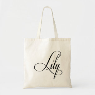 Bolsa Tote O Nome Dela É Lily Calligraphy