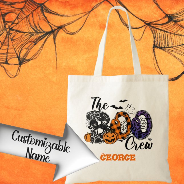 Bolsa Tote O Nome Personalizado da Tripulação de Halloween ou (Criador carregado)