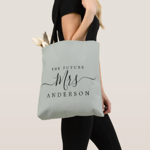 Bolsa Tote O Nome Personalizado Do Script Da Sra. Chic Futuro