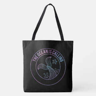 Bolsa Tote O Oceano Está Chamando Amor Oceano Sereia