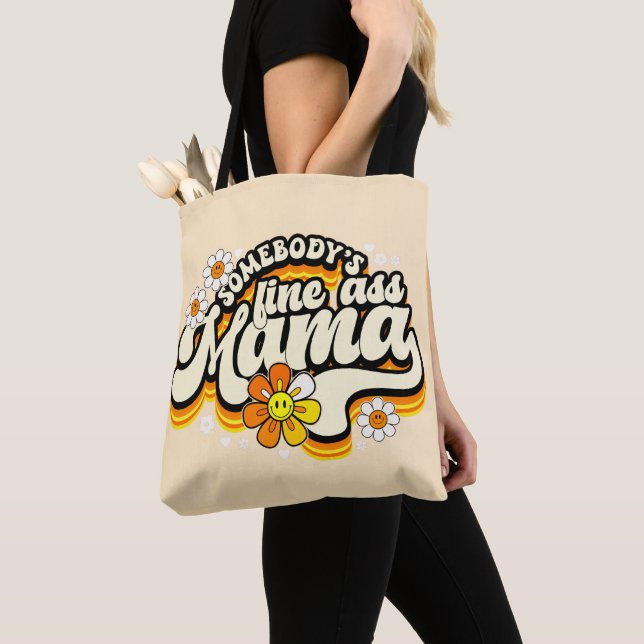 Bolsa Tote O ótimo retro da mamãe. (Close Up)
