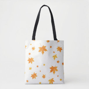 Bolsa Tote O outono quente deixa um mapeamento de aquarela e