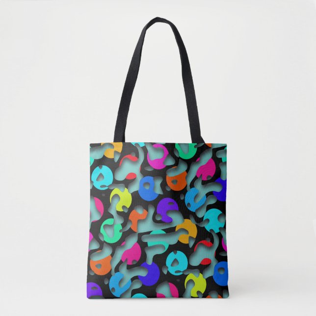 Bolsa Tote O padrão perfeito de Loops roxos é 09 + o seu back (Frente)