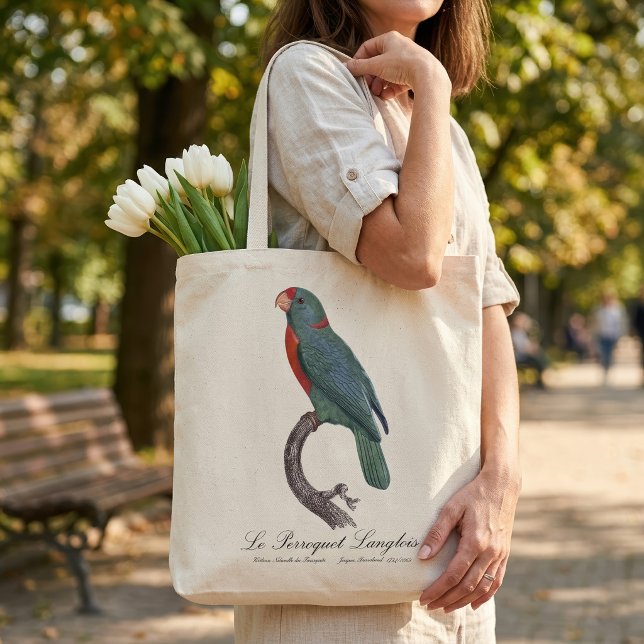 Bolsa Tote O Papagaio Langlois de Jacques Barraband (Le Perroquet Langlois by Jacques Barraband. Tote Bag)