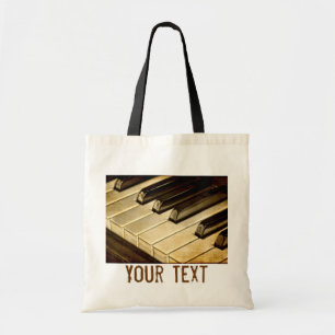 Bolsa Tote O piano do vintage fecha a sacola