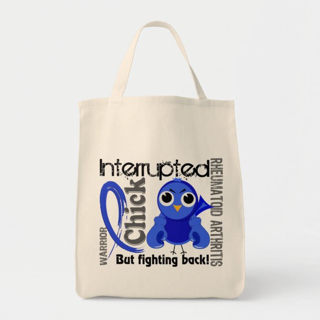 Bolsa Tote O pintinho interrompeu o RA de 3 artrites (Frente)