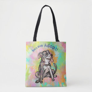 Bolsa Tote O pitbull bonito "adota! , não comprar "