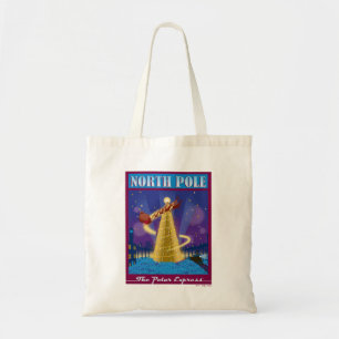 Bolsa Tote O Polar Express   Arte Viagens vintage do Polo Nor