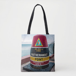 Bolsa Tote O ponto o mais southernmost por todo o lado na