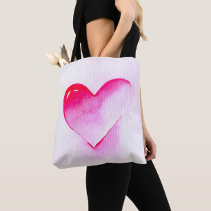Bolsa Tote O pop cor-de-rosa me ama
