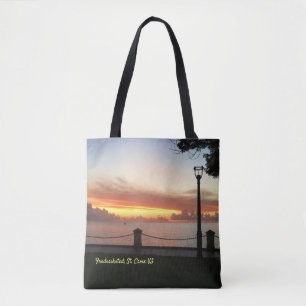 Bolsa Tote O por do sol das caraíbas tropical personaliza