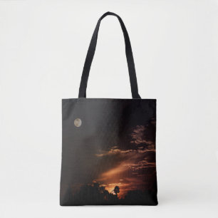 Bolsa Tote "O pôr do sol de uma lua"