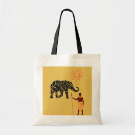 Bolsa Tote O pôr do sol na África.