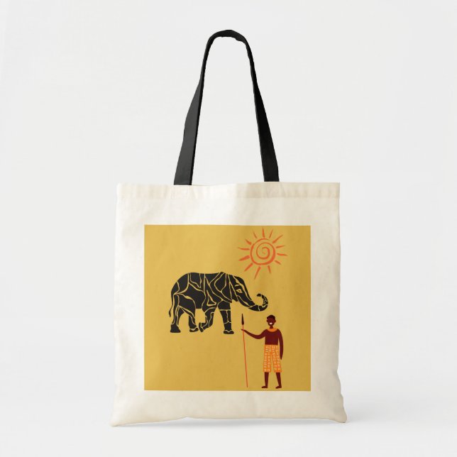 Bolsa Tote O pôr do sol na África. (Frente)
